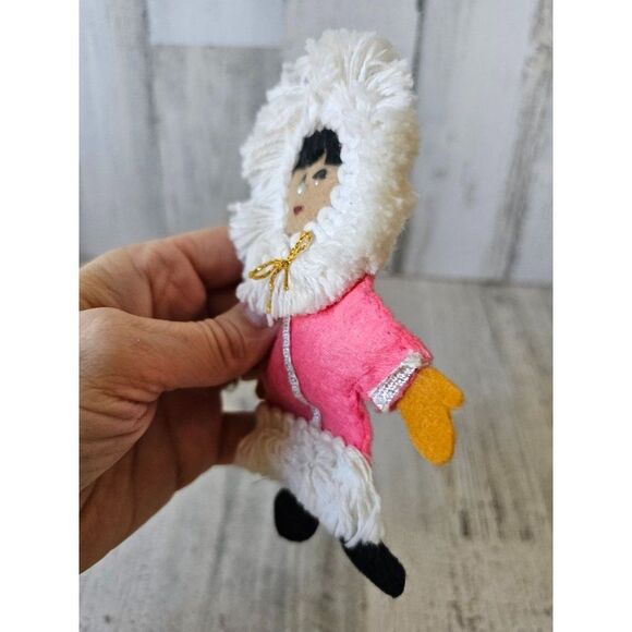 Vintage Eskimo ornament Xmas tree pink - Picture 4 of 7